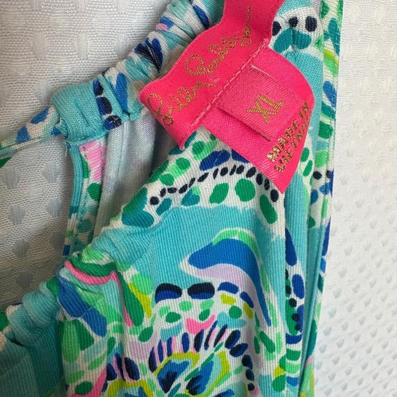 Lilly Pulitzer Gianni Skort Romper in "Bermuda Blue Turtle" XL - Picture 5 of 9